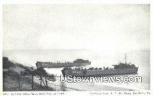 Landing Ships Tank onto Beach  - Camp Bradford, Virginia VA  