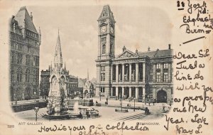 BIRMINGHAM ENGLAND~ART GALLERY~1902 VIGNETTE PHOTO POSTCARD