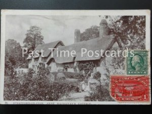 c1913 Tucks - Anne Hathaway's Cottage, STRATFORD ON AVON - U.S.A. Parcel post