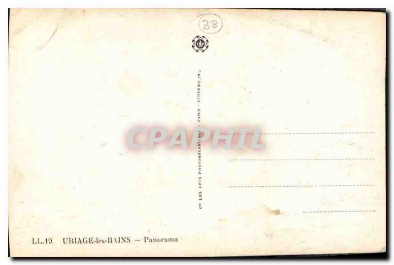 Old Postcard Uriage les Bains Panorama