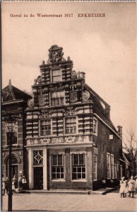 Netherlands Enkhuizen Gevel in de Westerstraat 1617 Vintage Postcard C016