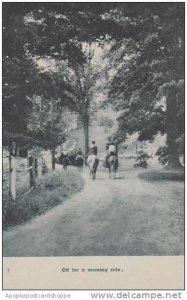 Vermont North Pomfret Sherburne Farm Off For A Morning Ride Albertype