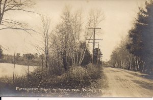 RPPC Pembroke, MA, Mattakeesett St. Furnace Pond, Nature Scene, 1930s Real Photo