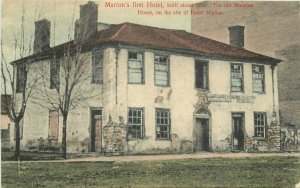 Built 1833 C-1910 1st Hotel Old Mansion Ohio hand colored Postcard Wiant 12746