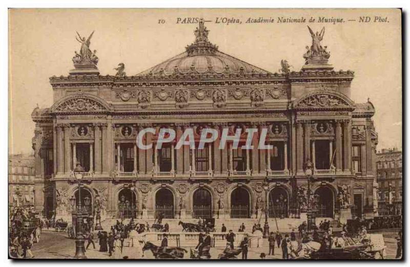 Paris Old Postcard L & # 39opera National Academy of Music