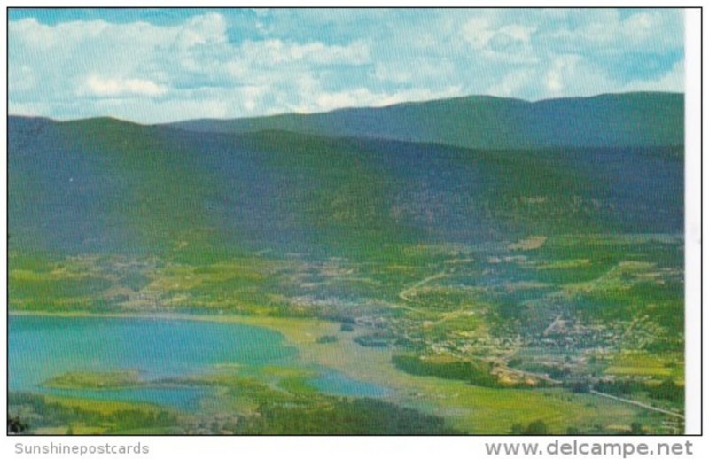 Canada Aerial View Salmon Arm and Shuswap Lake British Columbia