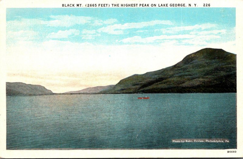 New York Lake George Showing Black Mountain Curteich