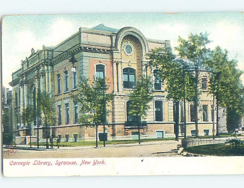 Pre-1907 CARNEGIE LIBRARY Syracuse New York NY A3224