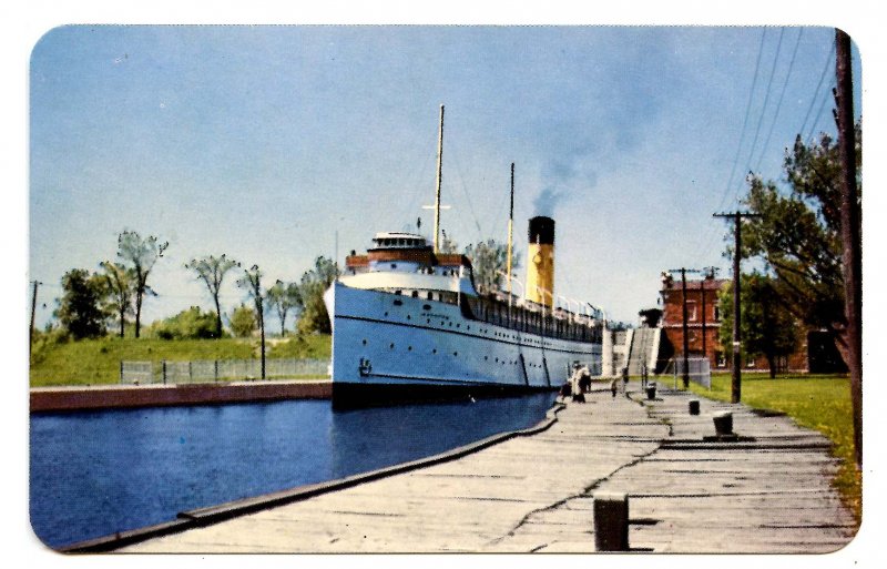 Canada - Ontario, Sault Ste Marie. The Locks, SS Keewatin