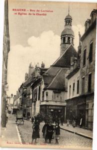 CPA AK BEAUNE - Rue de Lorraine et l'Église de la Charita (176067)