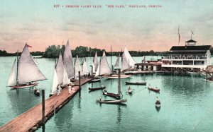 Vintage Postcard 1910's Oregon Yacht Club The Oaks Portland Oregon OR