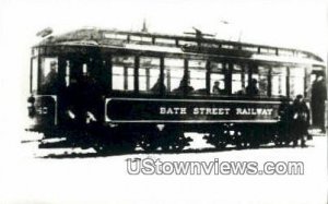 Real Photo, Bath Street Railway in Bath, Maine