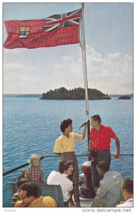 Enjoying a cruise on lovely Lake of the Woods,  Ontario,  Canada,   40-60s