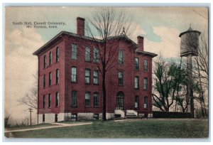 1919 South Hall Cornell University Exterior Building Mt. Vernon Iowa IA Postcard