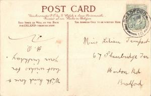 BRADFORD YORKSHIRE 1905 POSTMARK-2 HEADS ARE BETTER THAN 1~WELCH PHOTO POSTCARD