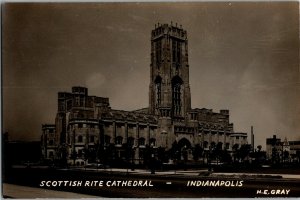 RPPC Scottish Rite Cathedral, Indianapolis IN Vintage Postcard C43