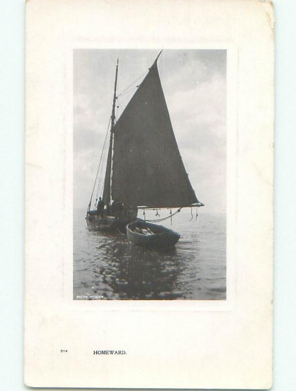 Pre-1920 rppc SAILBOAT Postmarked Ionia - Near Lansing & Grand Rapids MI i8308