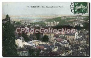 Postcard Old Meudon Vue Generale To Paris