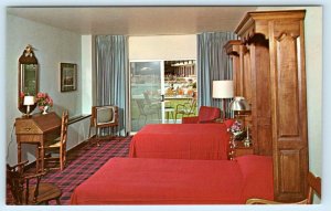 2 Postcards CHERRY HILL, New Jersey NJ ~ Roadside CHERRY HILL INN Lobby c1960s