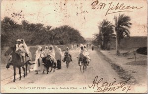 Algeria Scenes et Types Sur la Route de l'Oasis Vintage Postcard C182