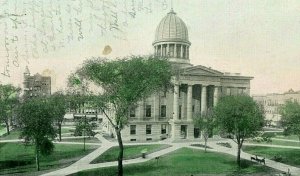 Postcard 1908 View of County Court House , Springfield, IL.         N1