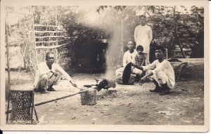 RPPC INDONESIA Family Roasting Pig, 1907 - 1917 Asia