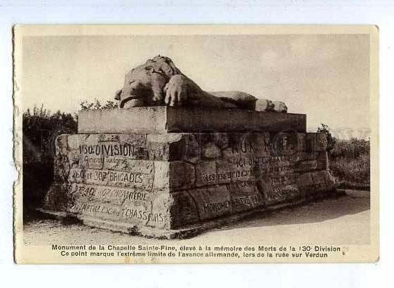 183993 WWI FRANCE monument dead soldiers in Verdun Vintage