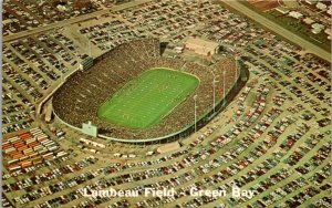 Postcard Lambeau Field in Green Bay, Wisconsin Packer Football Team Stadium