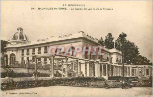 Old Postcard Bagnoles de l'Orne Normandy The Casino du Lac seen from the terrace