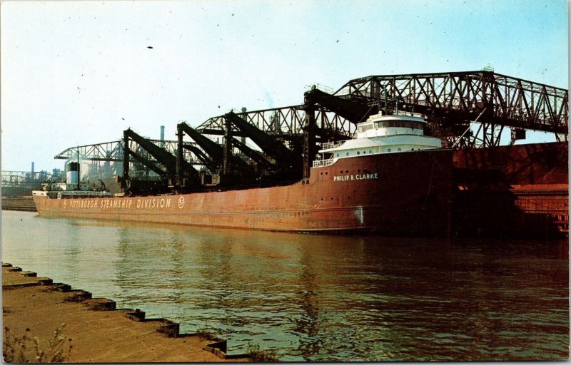 Gary Steel Works Indiana In Carrier Philip R Clarke Postcard VTG UNP Dexter  