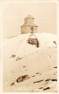 H91/ Mt Hood Oregon RPPC Postcard c1930s Fire Lookout Man  118