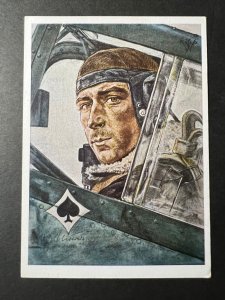 Mint 1940 Germany W Willrich Postcard WWII DDA Fighter Pilot Luftwaffe Molders