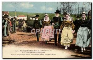 Old Postcard Breton Marriage (country of Cornwall) The Gavrotte d & # 39honne...