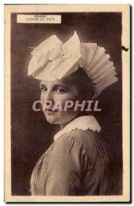 Old Postcard Cholet Cap Du Pays Folklore Costume