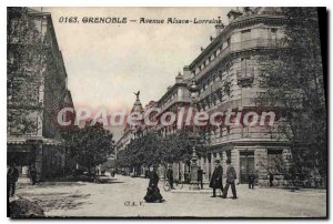 Old Postcard Grenoble Avenue Alsace Lorraine