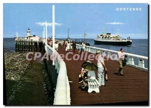 Modern Postcard Oostende Staketsel in Mallboot Pier and Jetty's trunk and Mai...