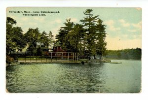 MA - Worcester. Quinsigamond Lake, Washington Club  (creases)