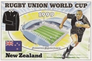 New Zealand Huddersfield McAlpine Stadium Rugby World Cup Postcard