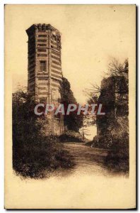 Old Postcard Montfort L & # 39Amaury Ruins From I & # 39Ancien Keep and tower...