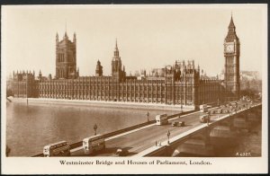 London Postcard - Westminster Bridge and Houses of Parliament  G59