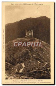 Old Postcard Chateau d & # 39Alleuze and landscape that the & # 39encadre Auv...