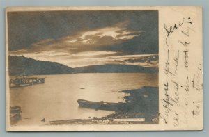 LAKE HOPATCONG NJ AFTER THE STORM ANTIQUE REAL PHOTO POSTCARD RPPC