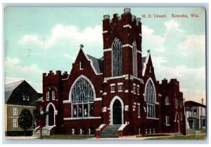 c1910 M.E. Church Exterior Building Kenosha Wisconsin Vintage Antique Postcard 