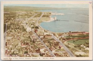 Port Arthur Ontario Aerial View ON 1950s PECO Postcard H68