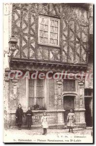 Postcard Old House Chateaudun Renaissance Rue St Lubin