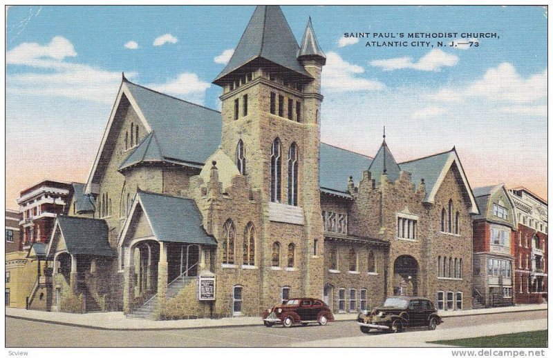 Exterior, Saint Paul's Methodist Church, Atlantic City,  New Jersey,  30-40s