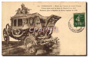 Old Postcard Museum of Versailles Grand Trianon cars car used at the coronati...
