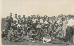 Romanian army interwar period military regimental instant photography postcard