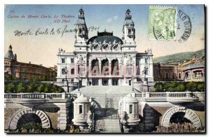 Old Postcard Monte Carlo Casino The Theater