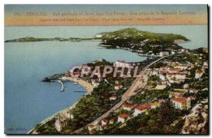 Old Postcard Vue Generale Beaulieu and Cap Ferrat View from the new cornice